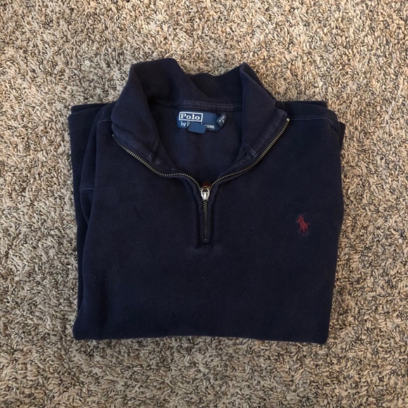 Men’s 1/4 Zip Navy Ralph Lauren Pullover - Picture 6 of 6